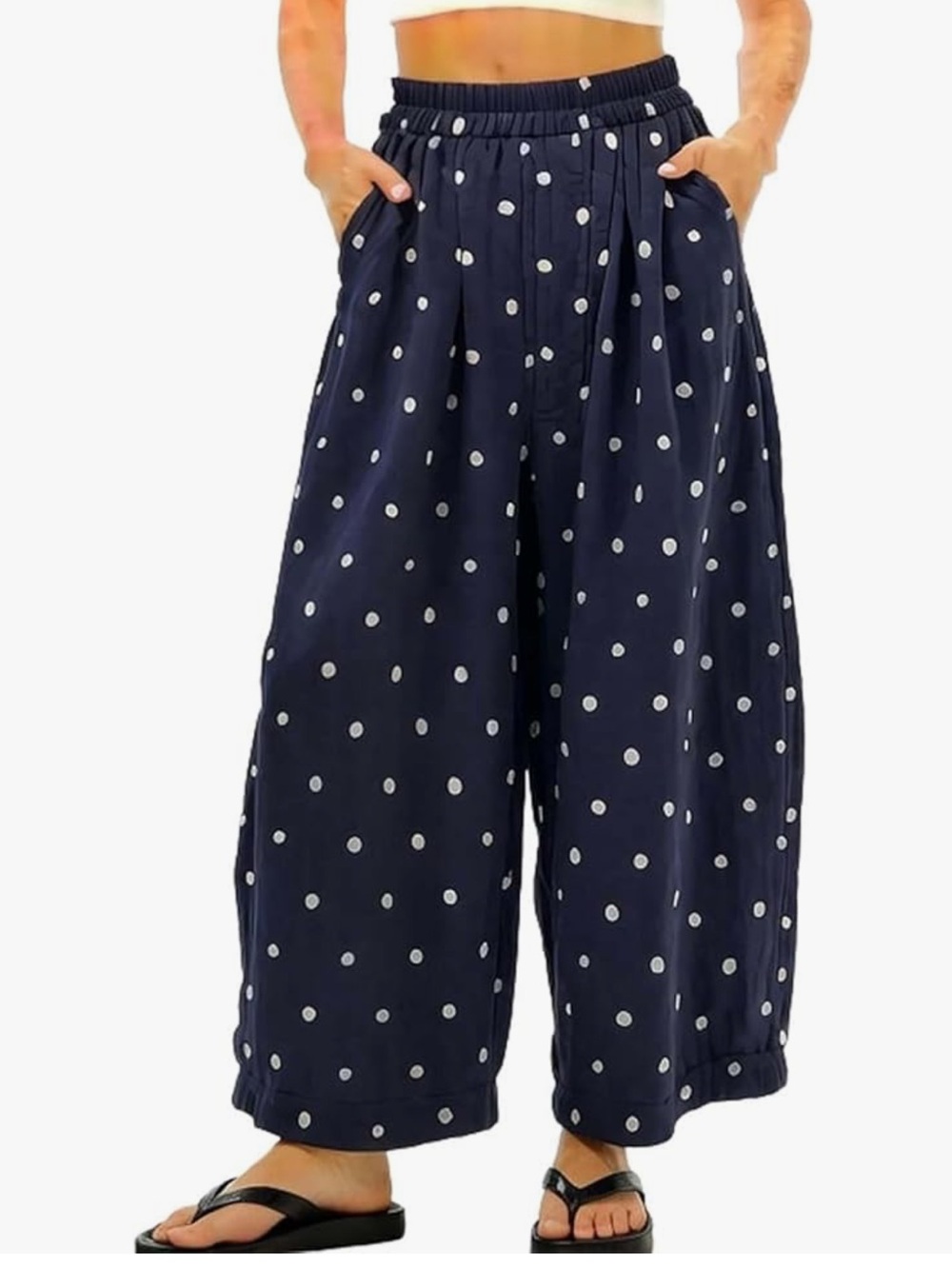 NWOT Humility Wrap Palazzo 💯 %Cotton Trouser Size 36